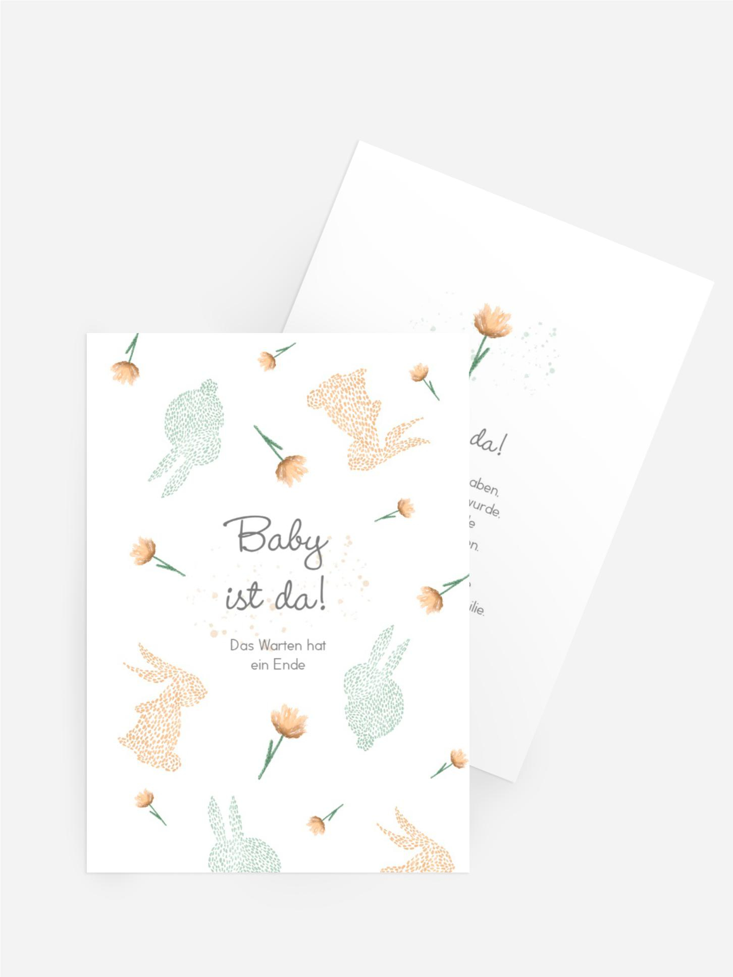 Glückwunschkarte zur Geburt Osterbaby