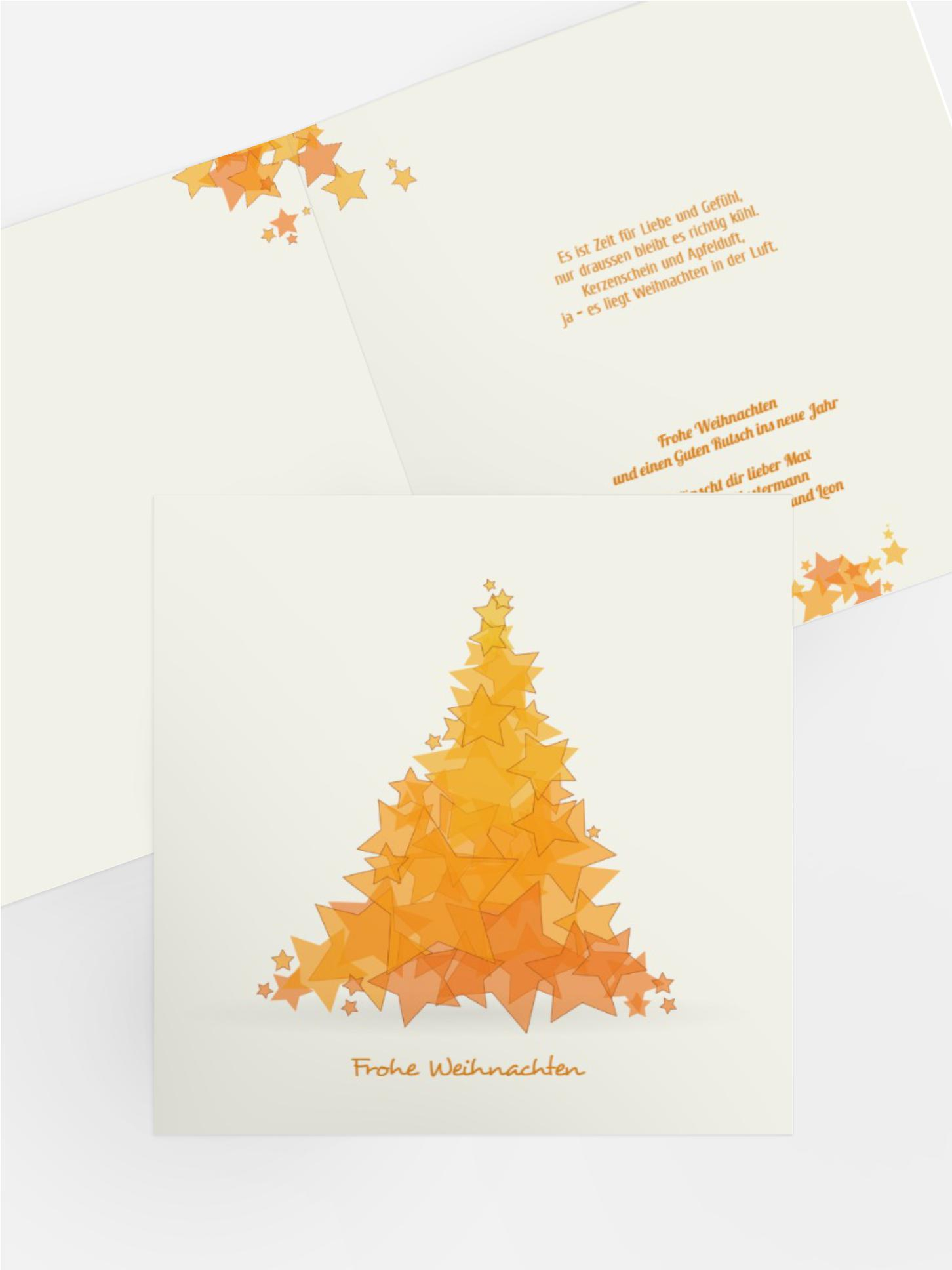 Weihnachts Grußkarte privat Designerbaum