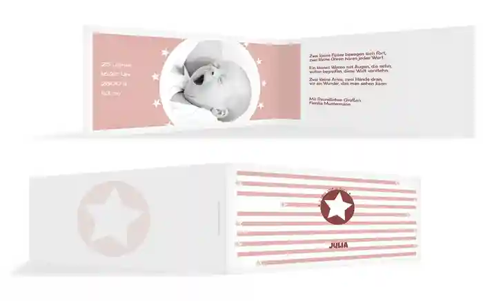 Geburtskarte a new star