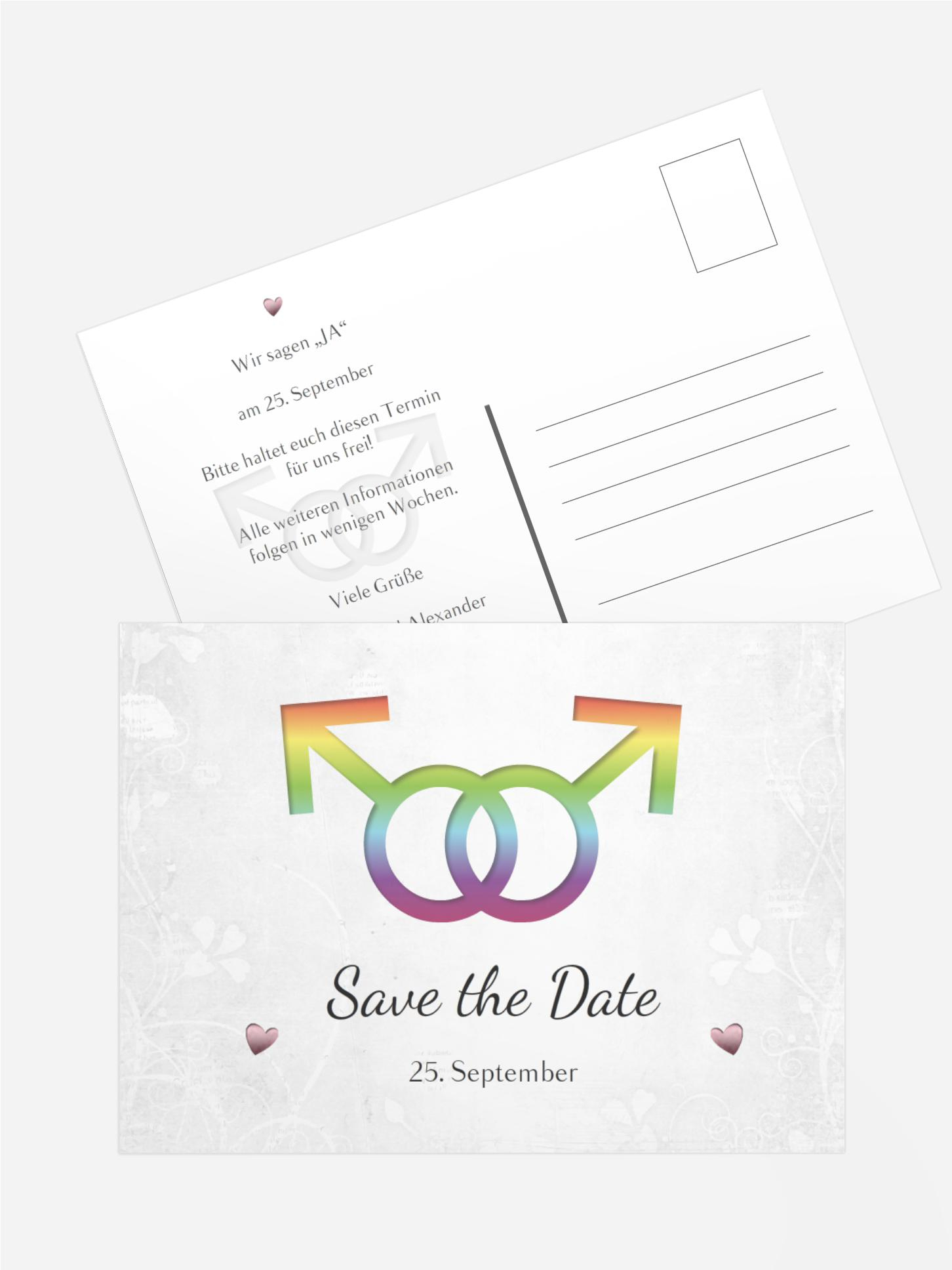 Save the Date Im Zeichen der Liebe - Männer