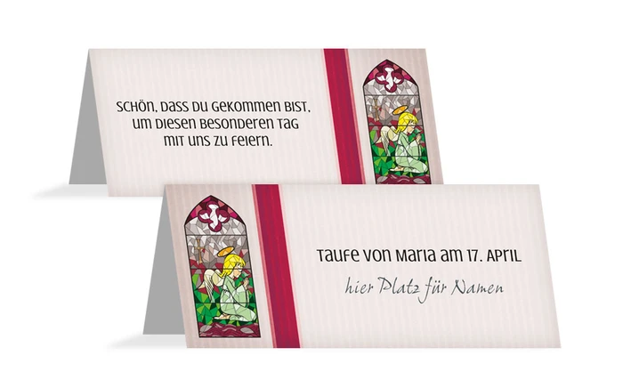 Tischkarte Kirchenfenster