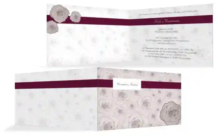 Trauerkarte Rosenmeer quer Trauerkarte Rosenmeer quer