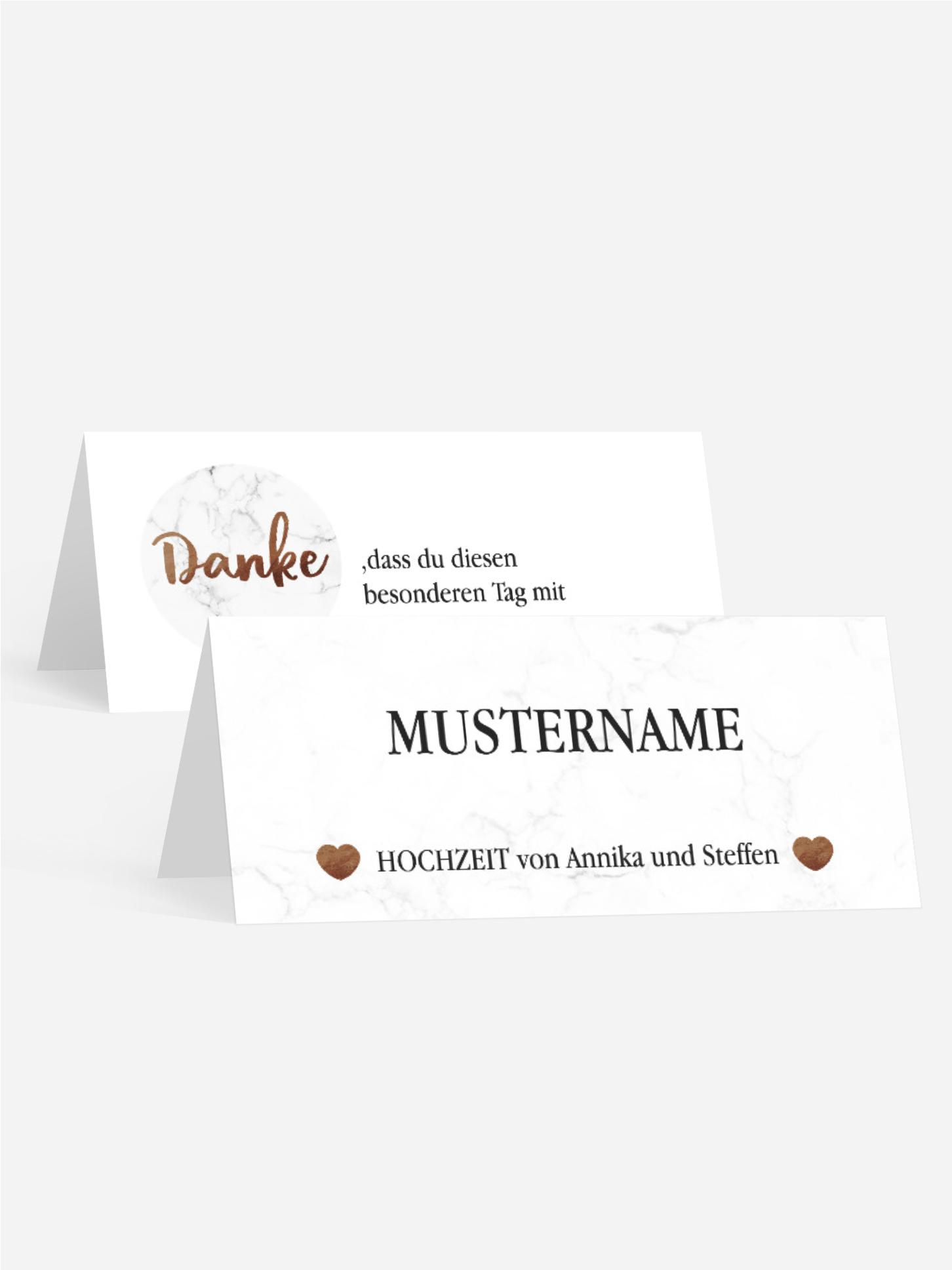 Tischkarte Marmor