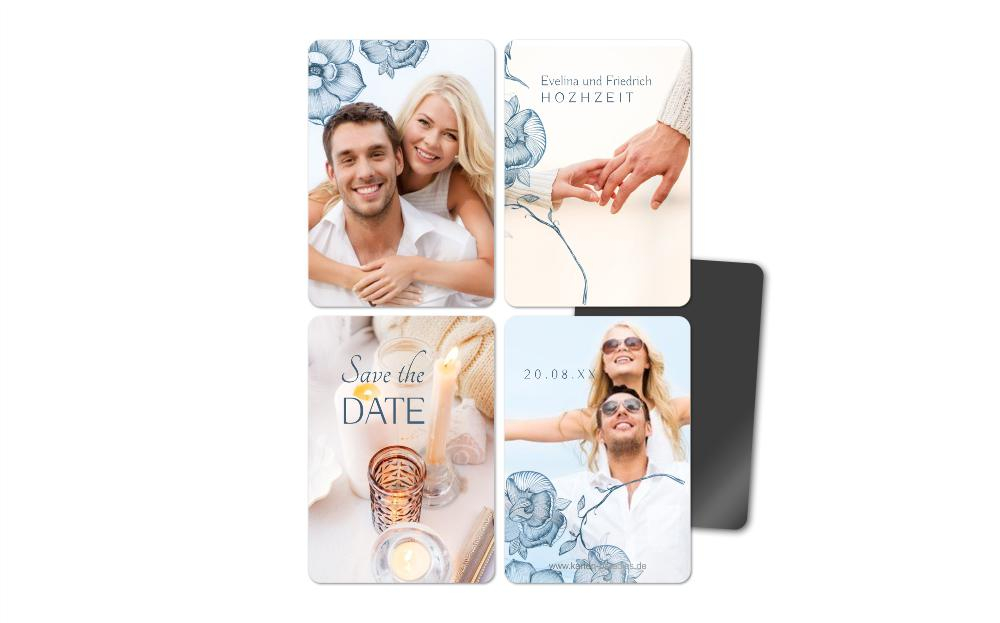 Fotomagnete zur Hochzeit Blumenhimmel