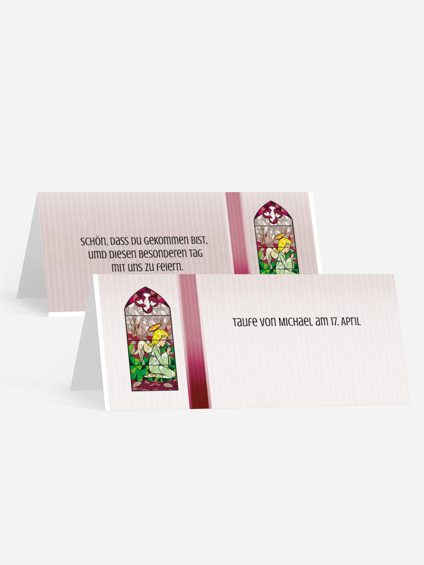 Tischkarte Kirchenfenster
