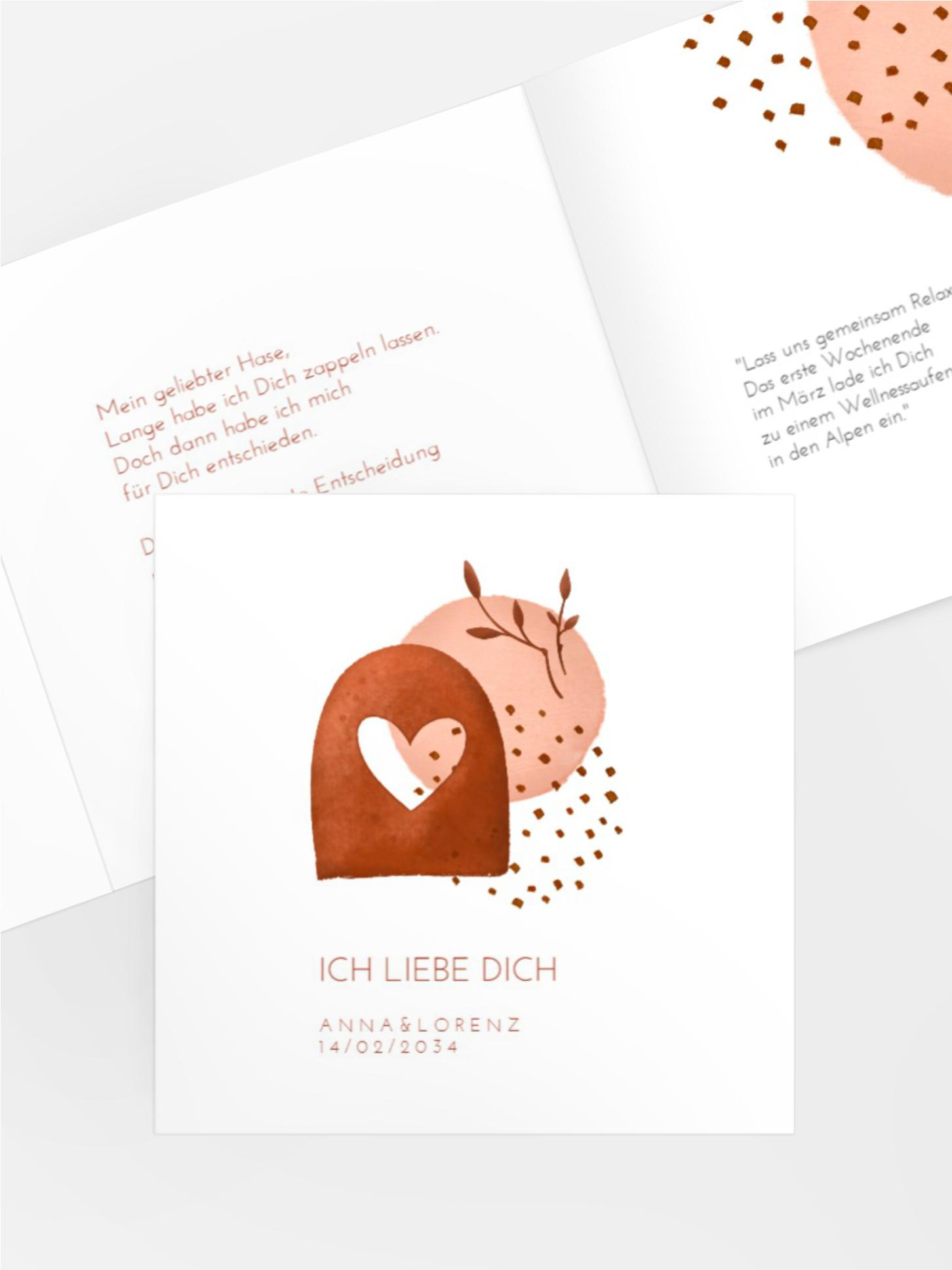 Valentinskarte Elemente der Liebe