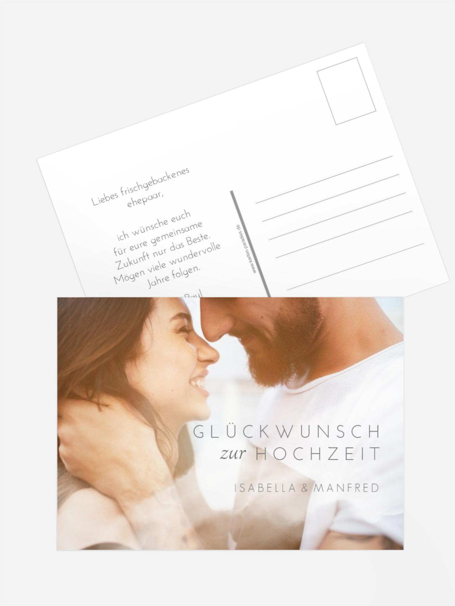 Glückwunschkarte zur Hochzeit Gerade Liebeslinie