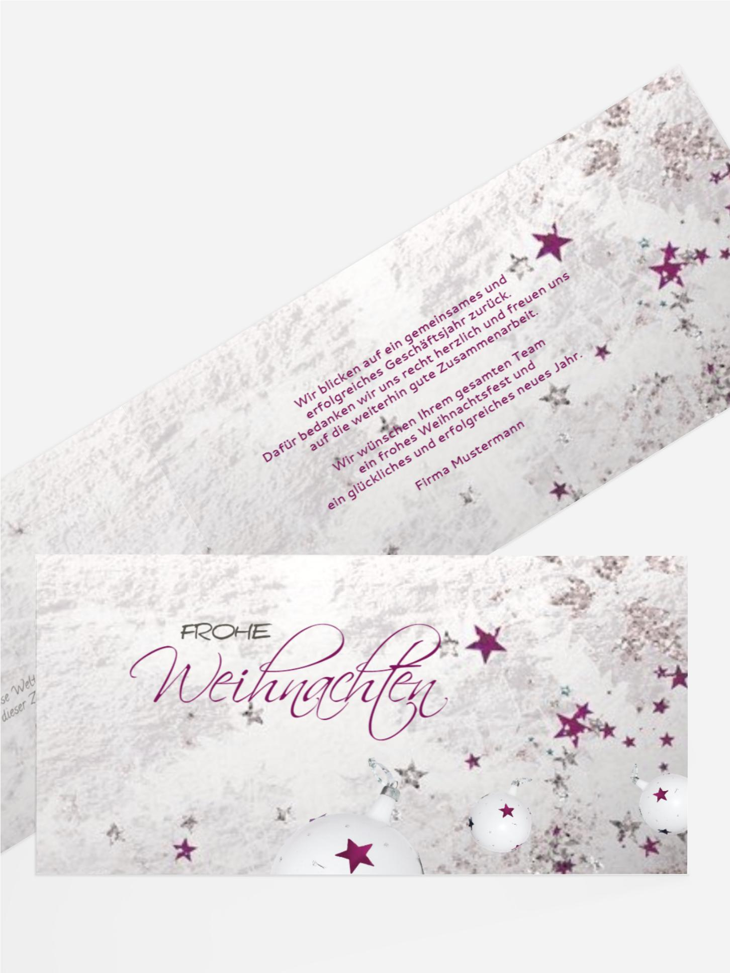 Weihnachtskarte Geschäftlich Sternenstaub
