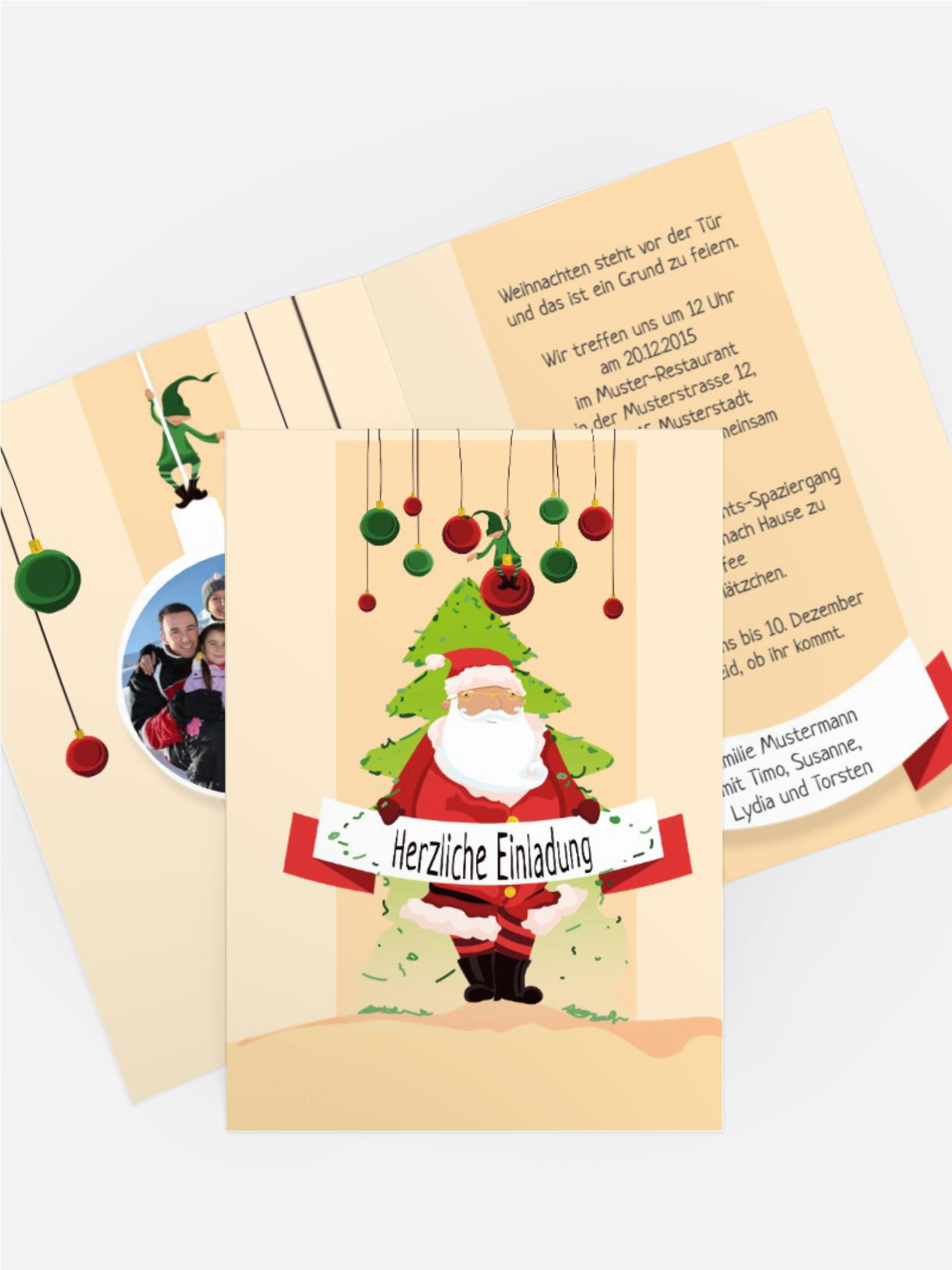 Foto Weihnachtseinladung Wichtel