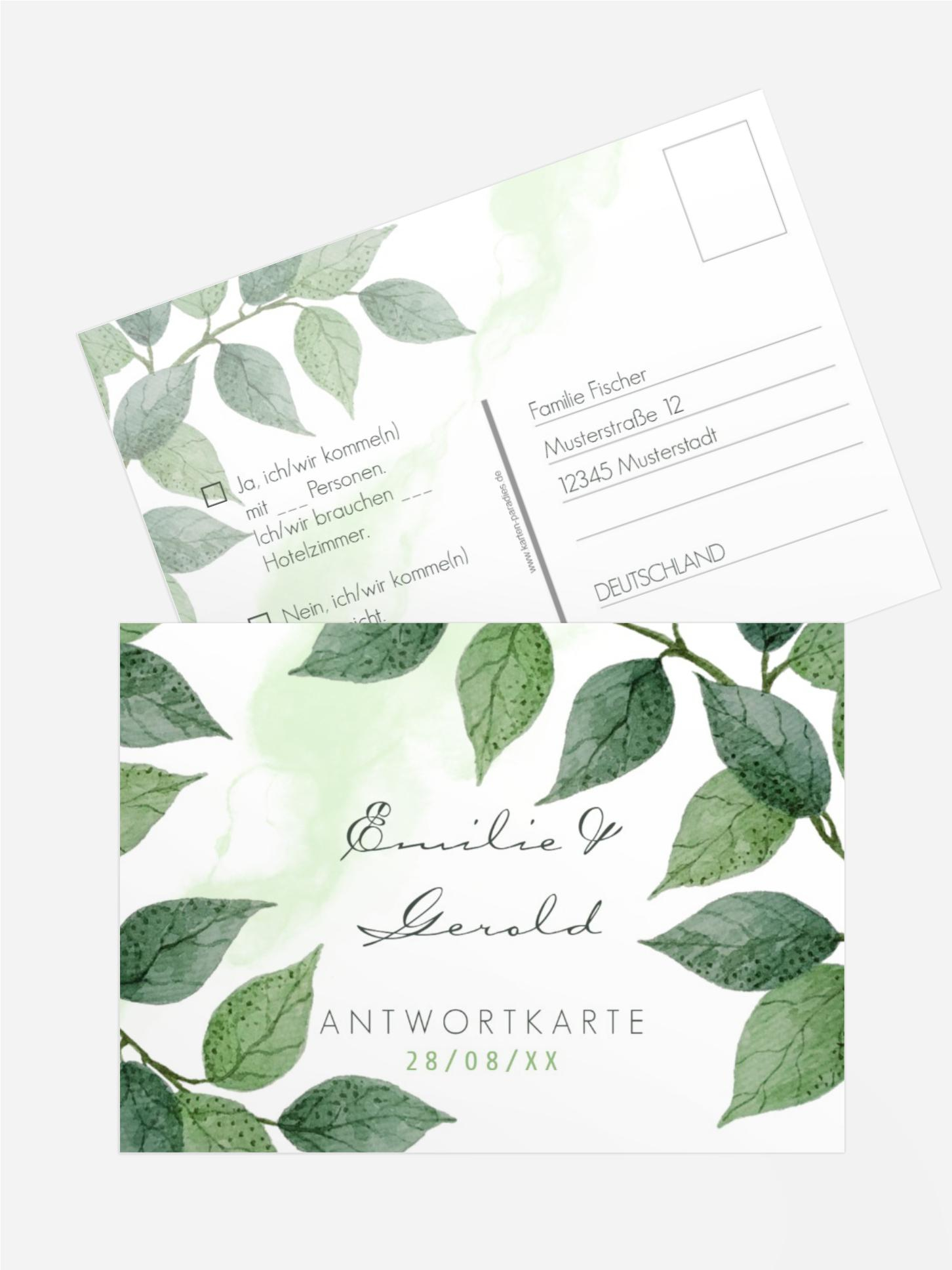Antwortkarte Saftig Grün
