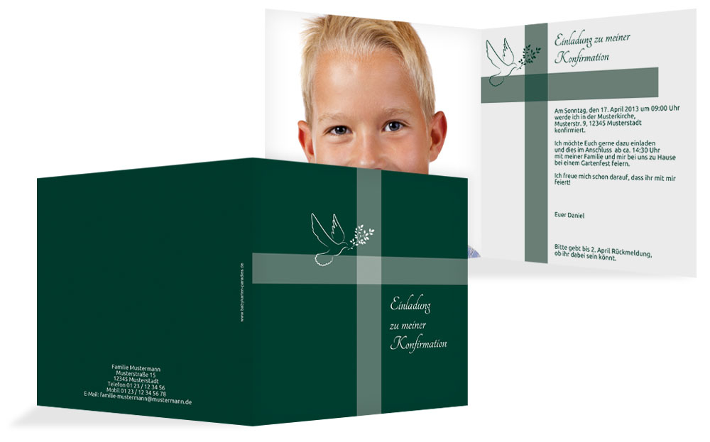 Einladung zur Konfirmation Glaubensbote