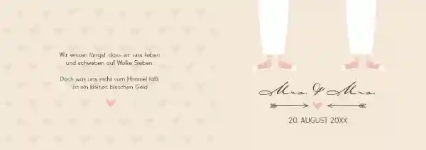 Einladungskarte zur Hochzeit Pärchen - Frauen