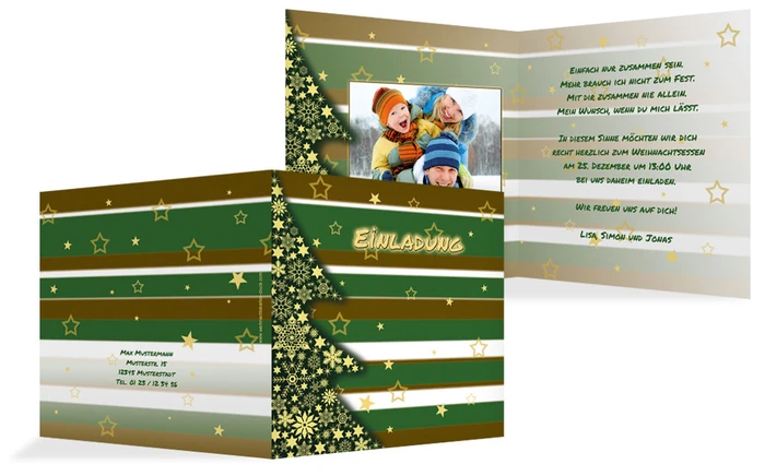 Weihnachtseinladung Privat American Style Weihnachtseinladung Privat American Style