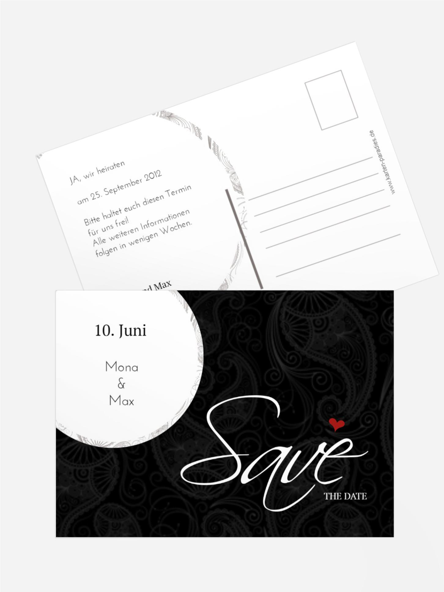 Save the Date Traumhochzeit