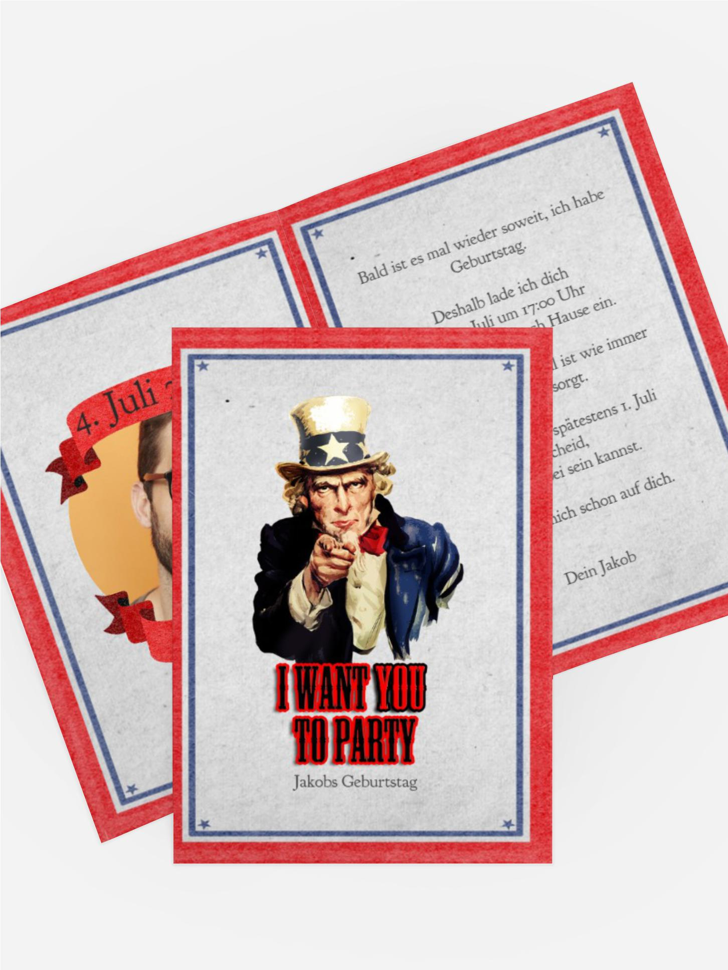 Geburtstagseinladung I want you