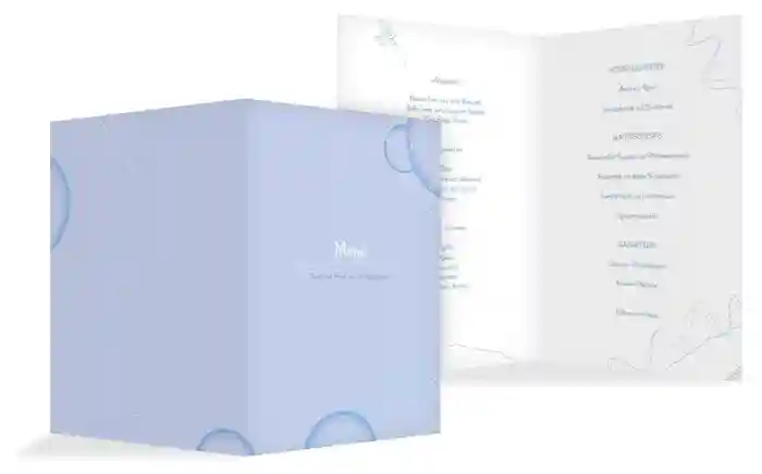 Menükarte Taufe Stickmuster