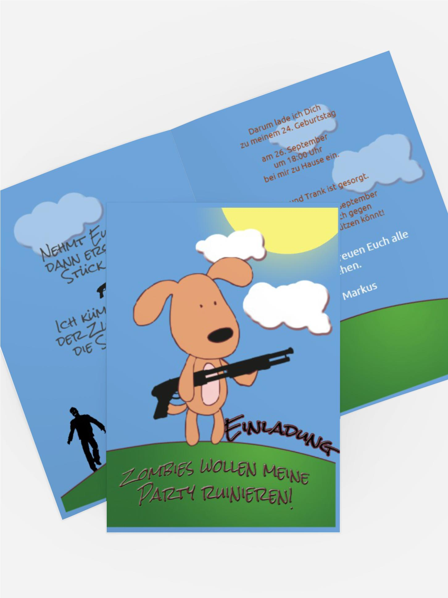 Einladungskarte Geburtstag Störenfriede