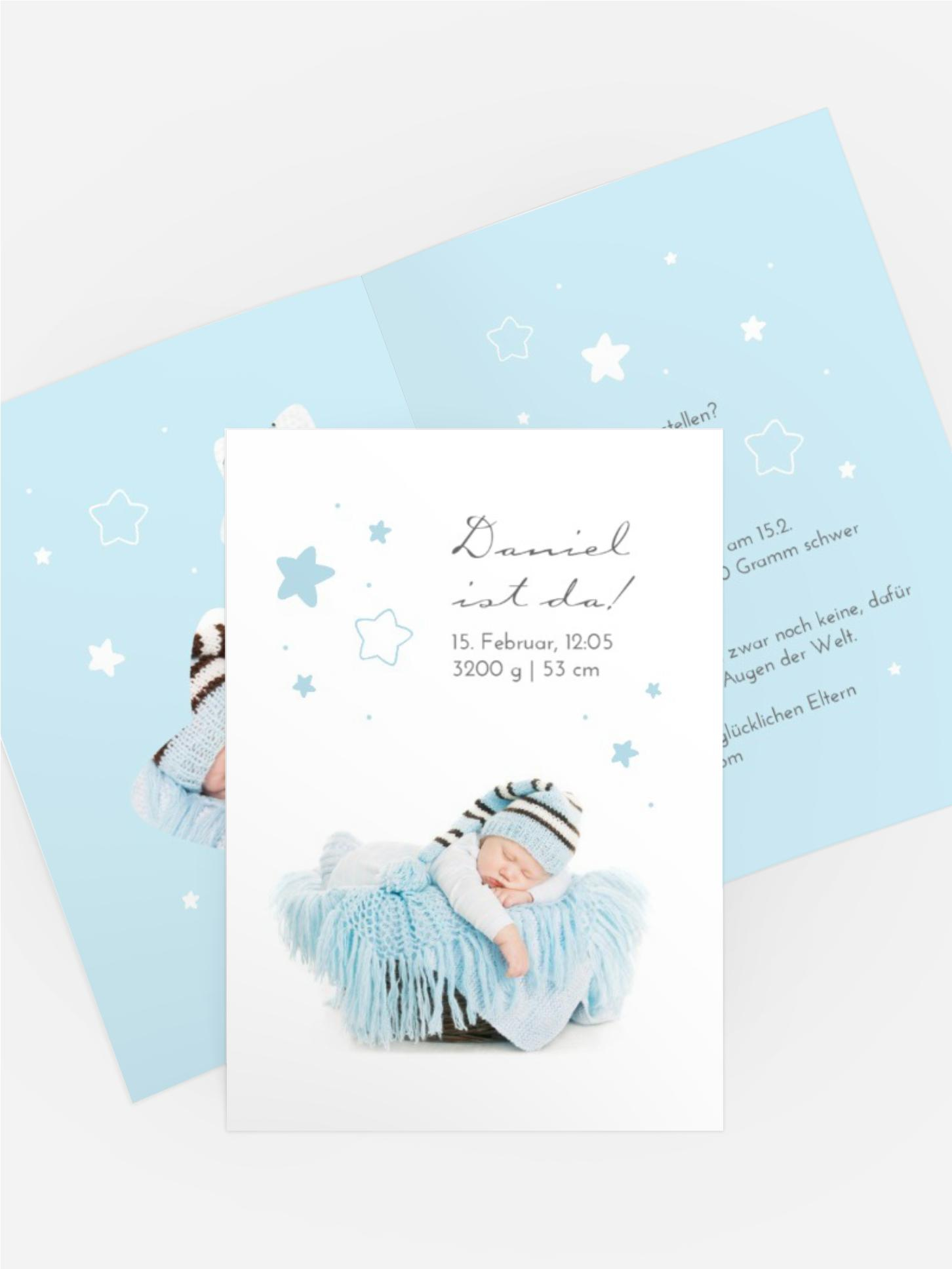Geburtskarte Sternchenhimmel