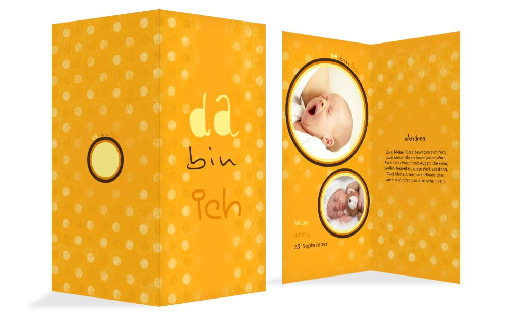 Geburtskarte da bin ich Geburtskarte da bin ich