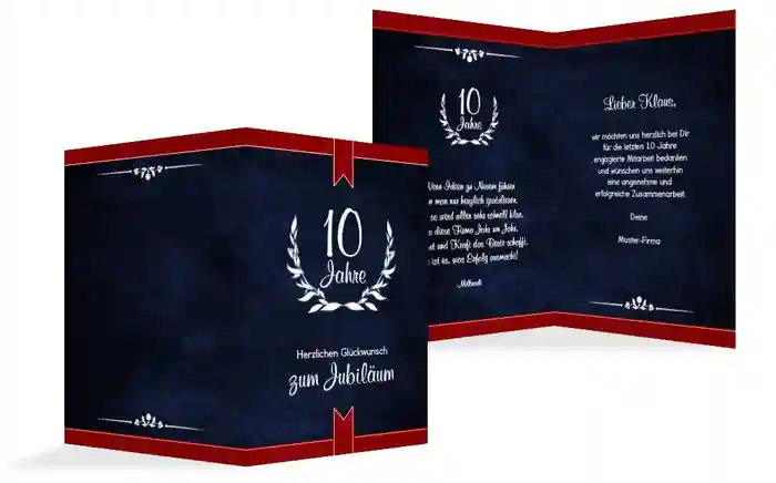 Jubiläumskarte Lorbeerkranz