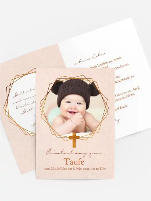 Einladung zur Taufe Goldrausch Einladung zur Taufe Goldrausch