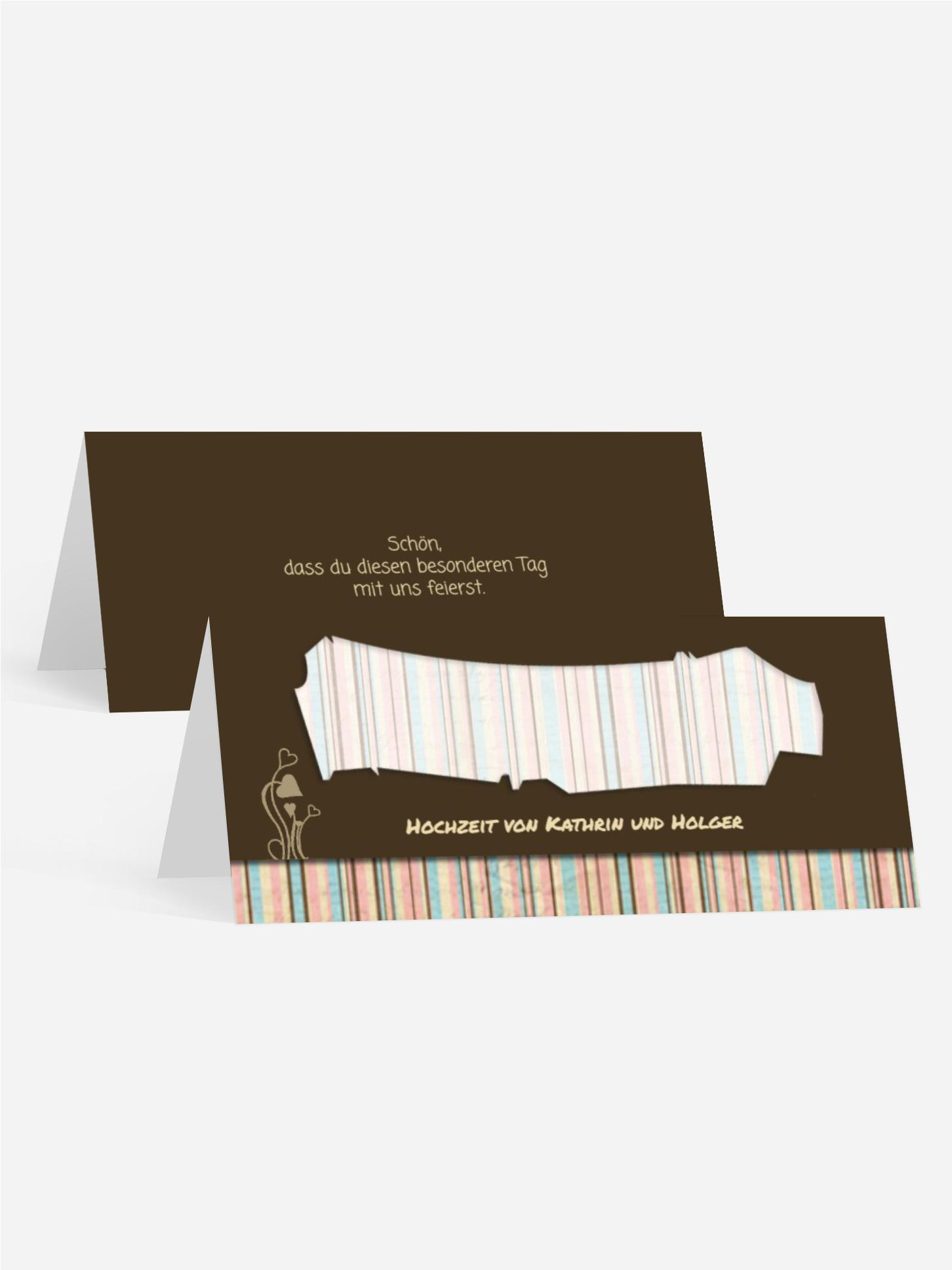 Tischkarte Wir heiraten