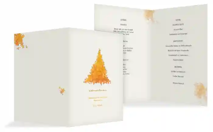 Weihnachts Menükarte Designerbaum