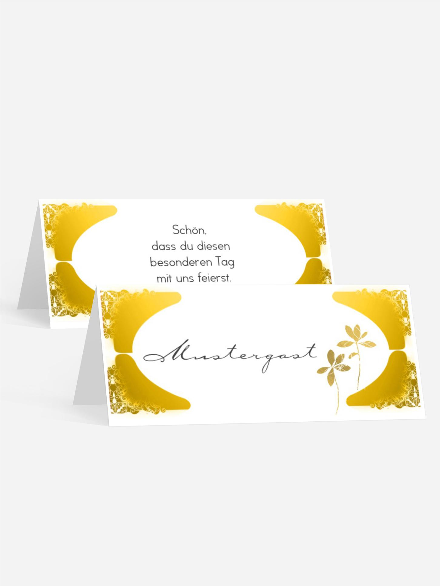 Tischkarte Taufe Neu Barock