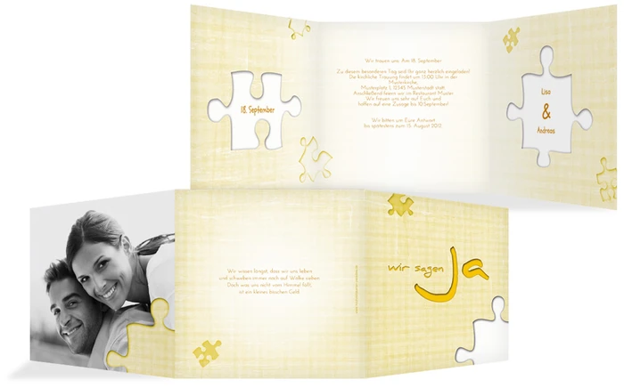 Einladung zur Hochzeit Puzzle