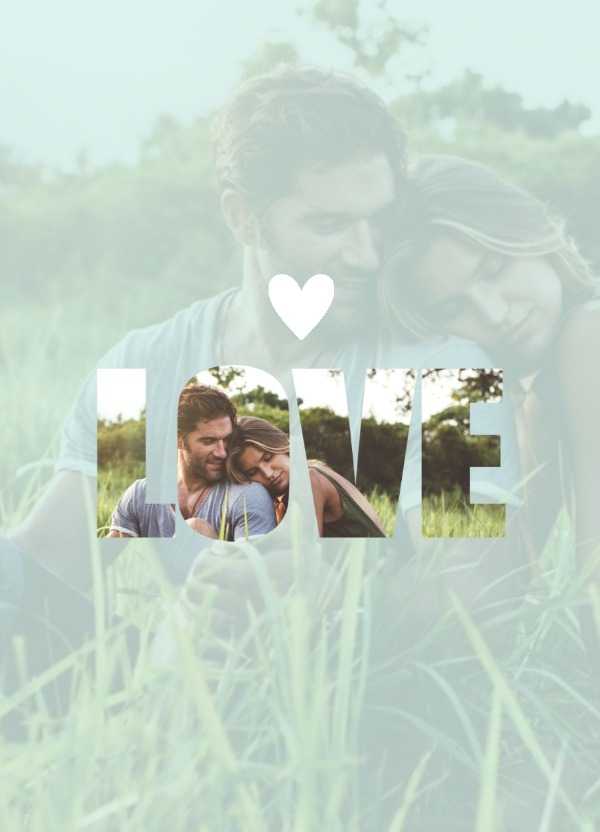 Valentinskarte Foto-Liebe