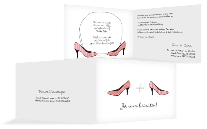 Hochzeitseinladung High Heels