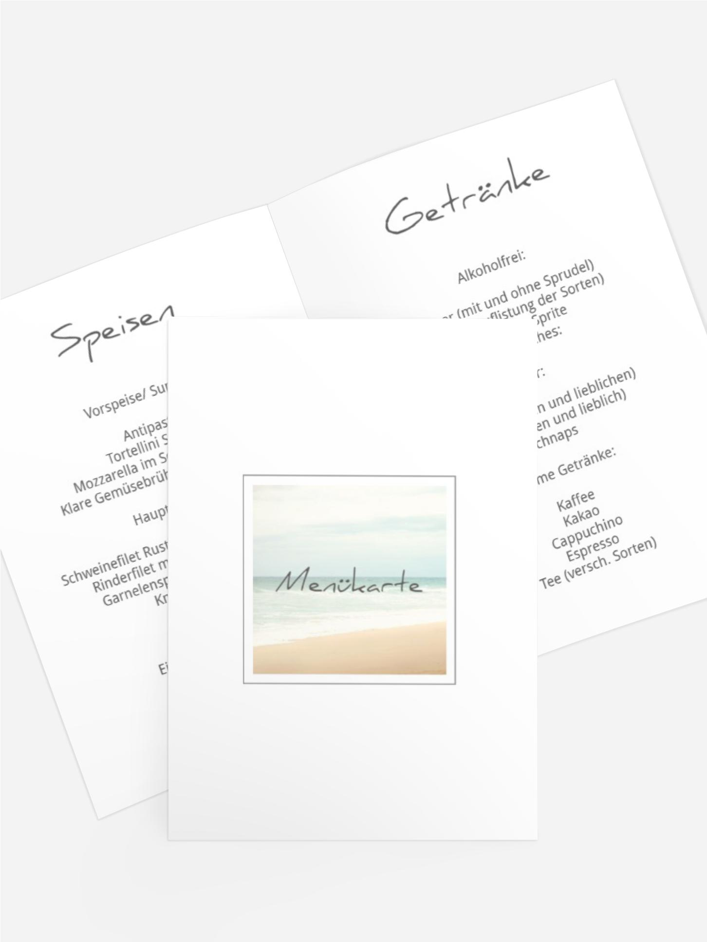 Menükarte Zusammen
