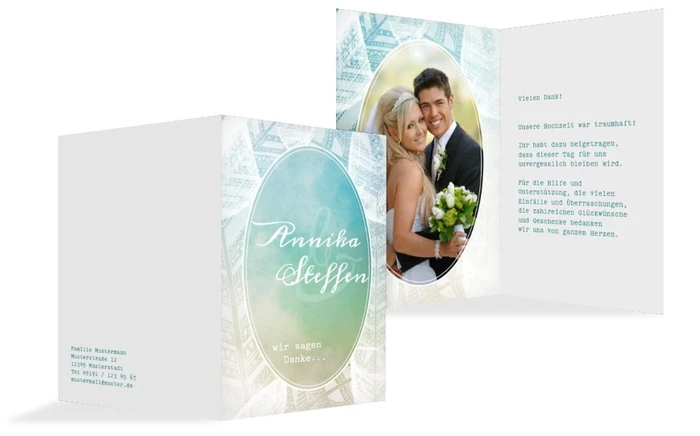 Hochzeit Danksagung Federleicht