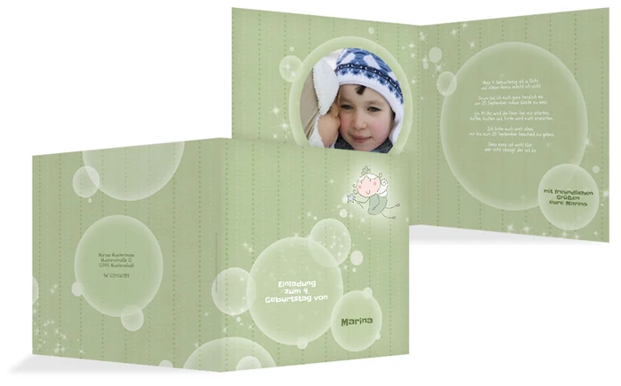 Einladungskarte magic bubbles Foto