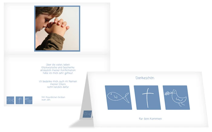 Dankeskarte Konfirmation_Triple Dankeskarte Konfirmation_Triple
