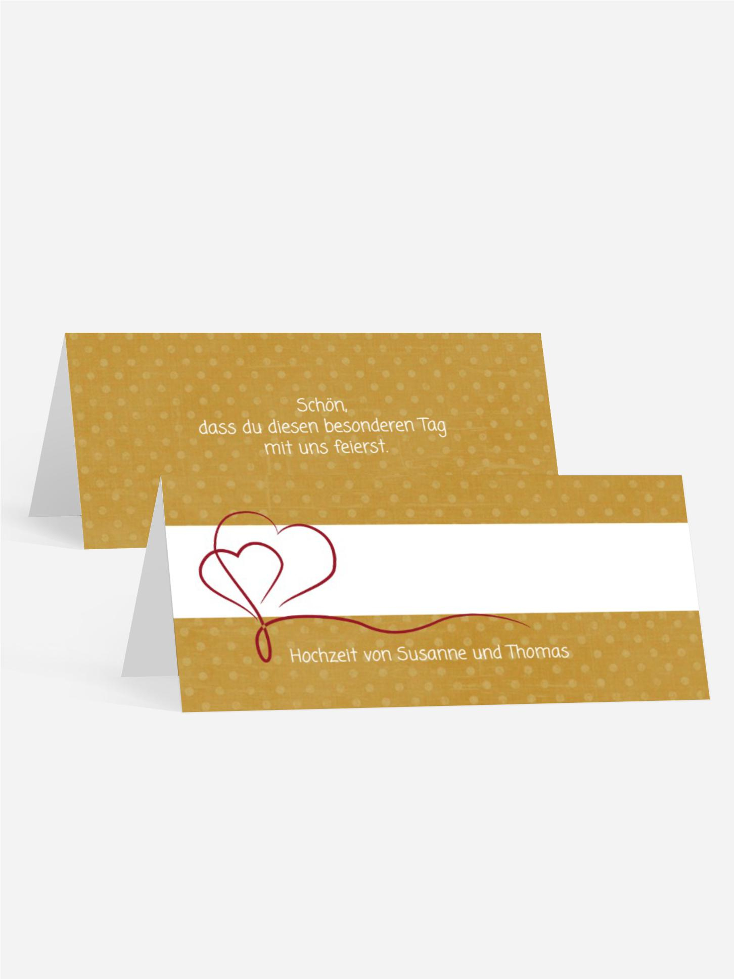 Tischkarte Gepunktet