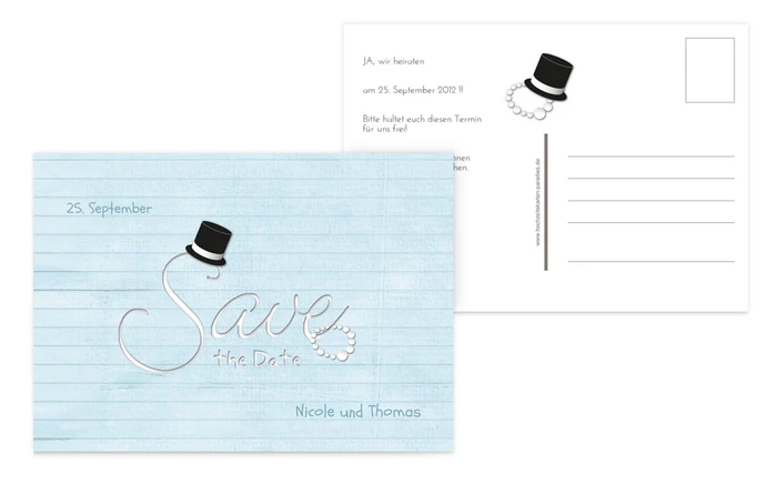 Save the Date Kette Zylinder