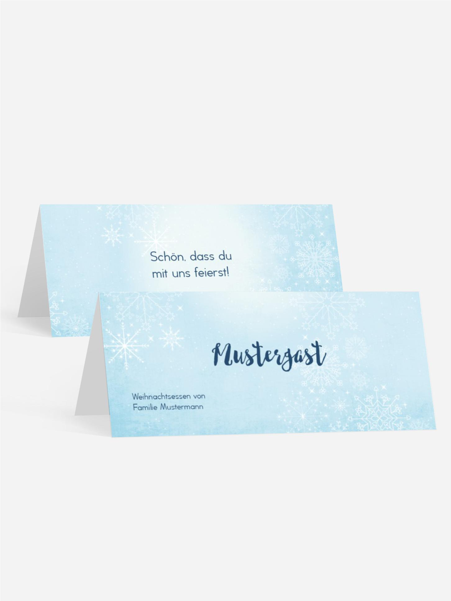 Tischkarte Weihnachten Wintertraum