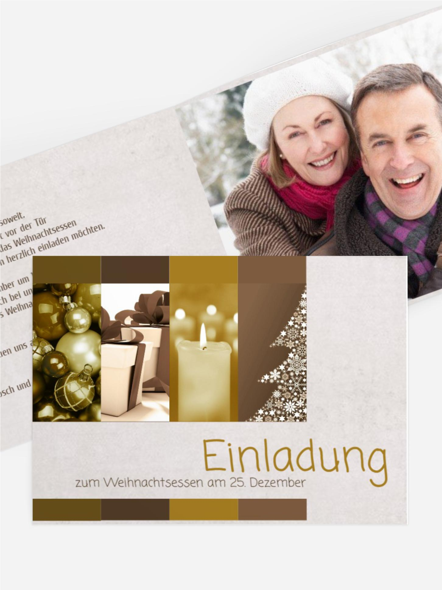 Weihnachtseinladung Privat Farbklang