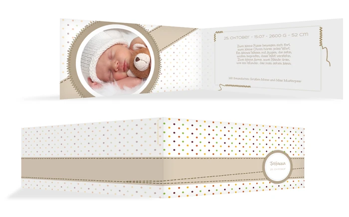Geburtskarte Pünktchen Geburtskarte Pünktchen