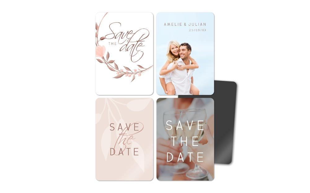 Fotomagnete zur Hochzeit Sanfter Blumenkranz