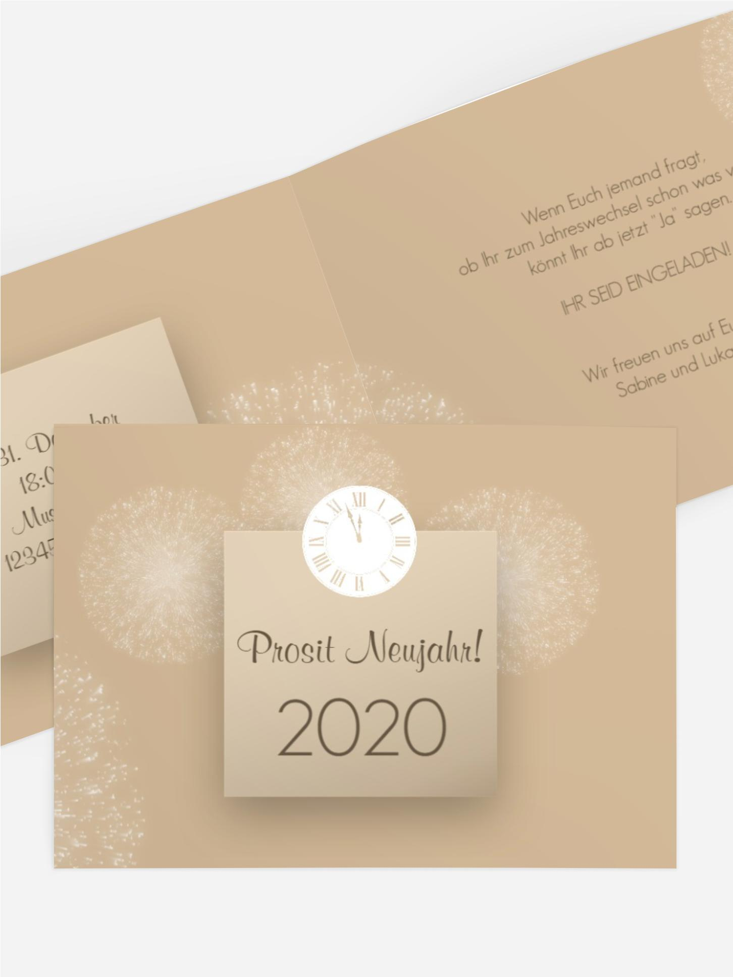 Neujahrskarte Cream