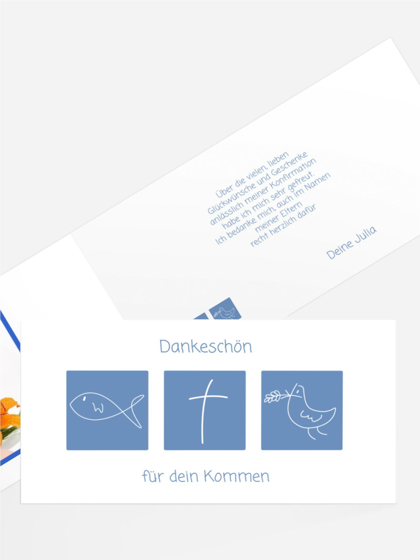 Dankeskarte Konfirmation_Triple