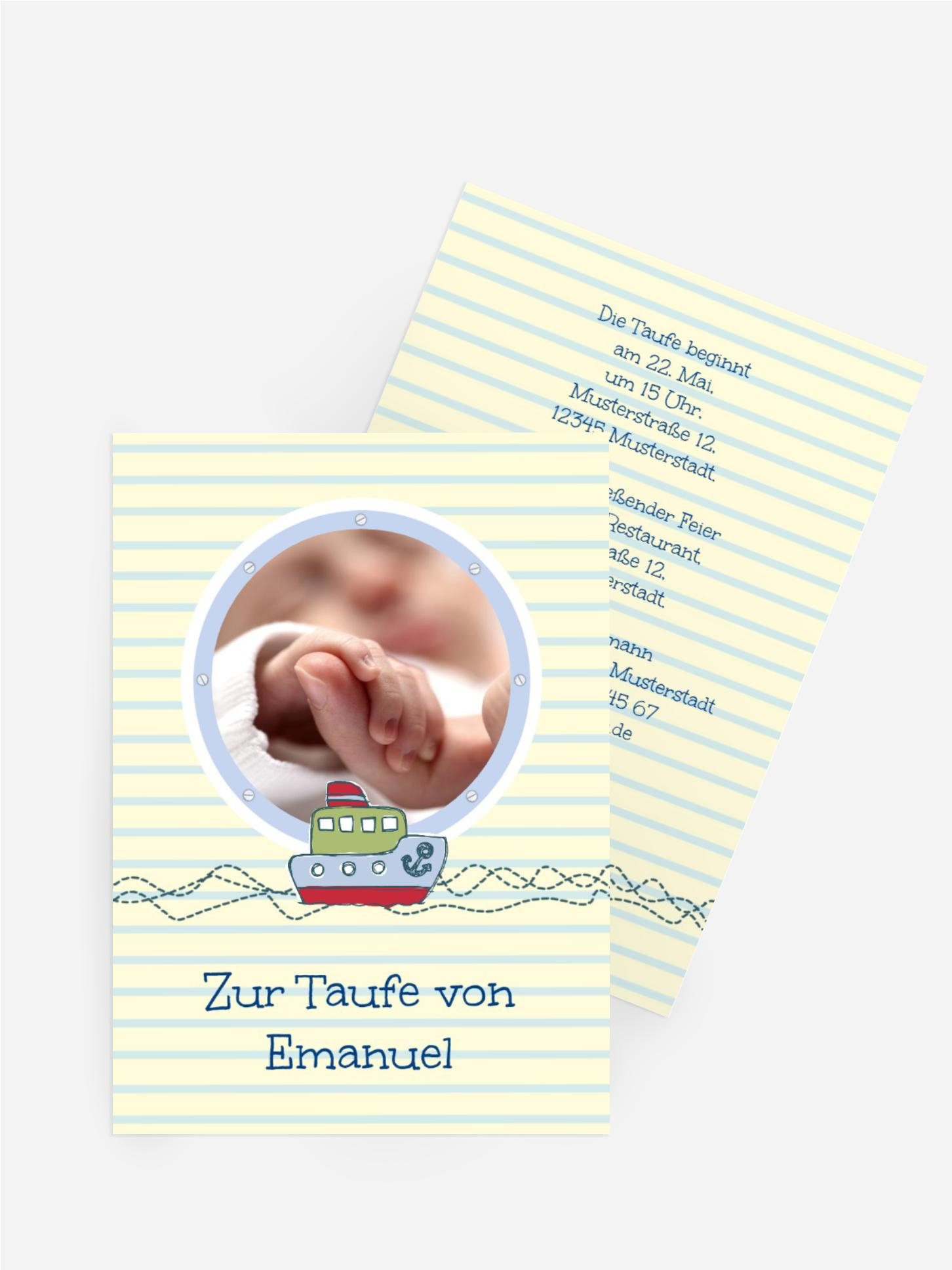 Taufe Einladungskarte Meer
