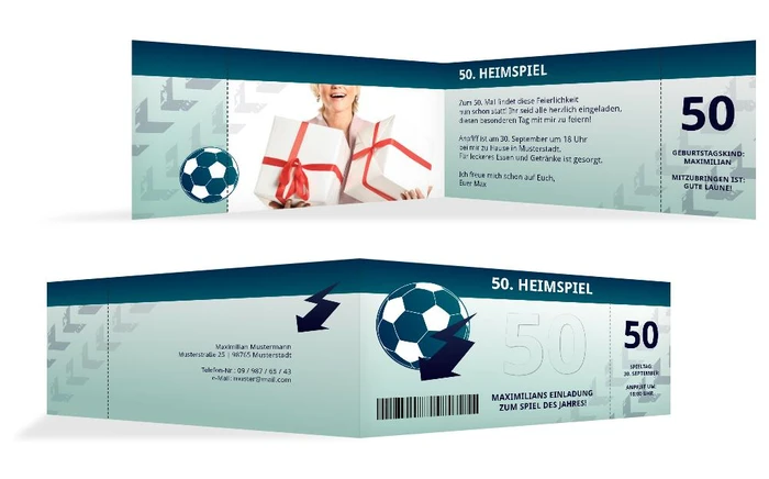 Geburtstagseinladung Heimspiel 50 Foto Geburtstagseinladung Heimspiel 50 Foto