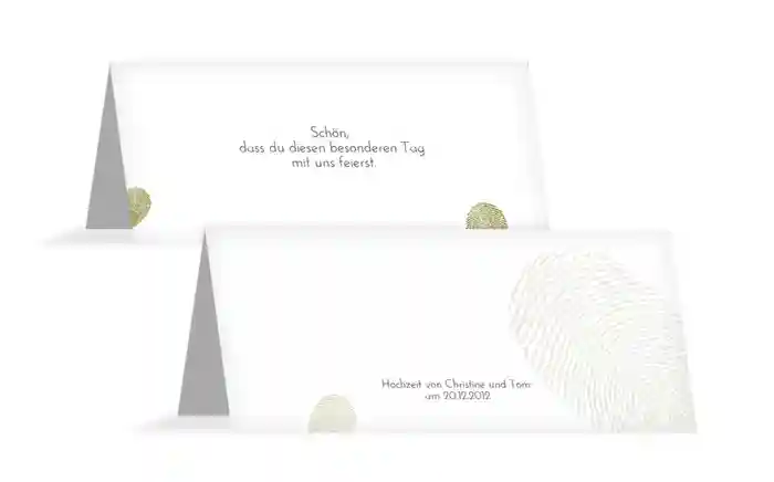 Tischkarte Fingerprint