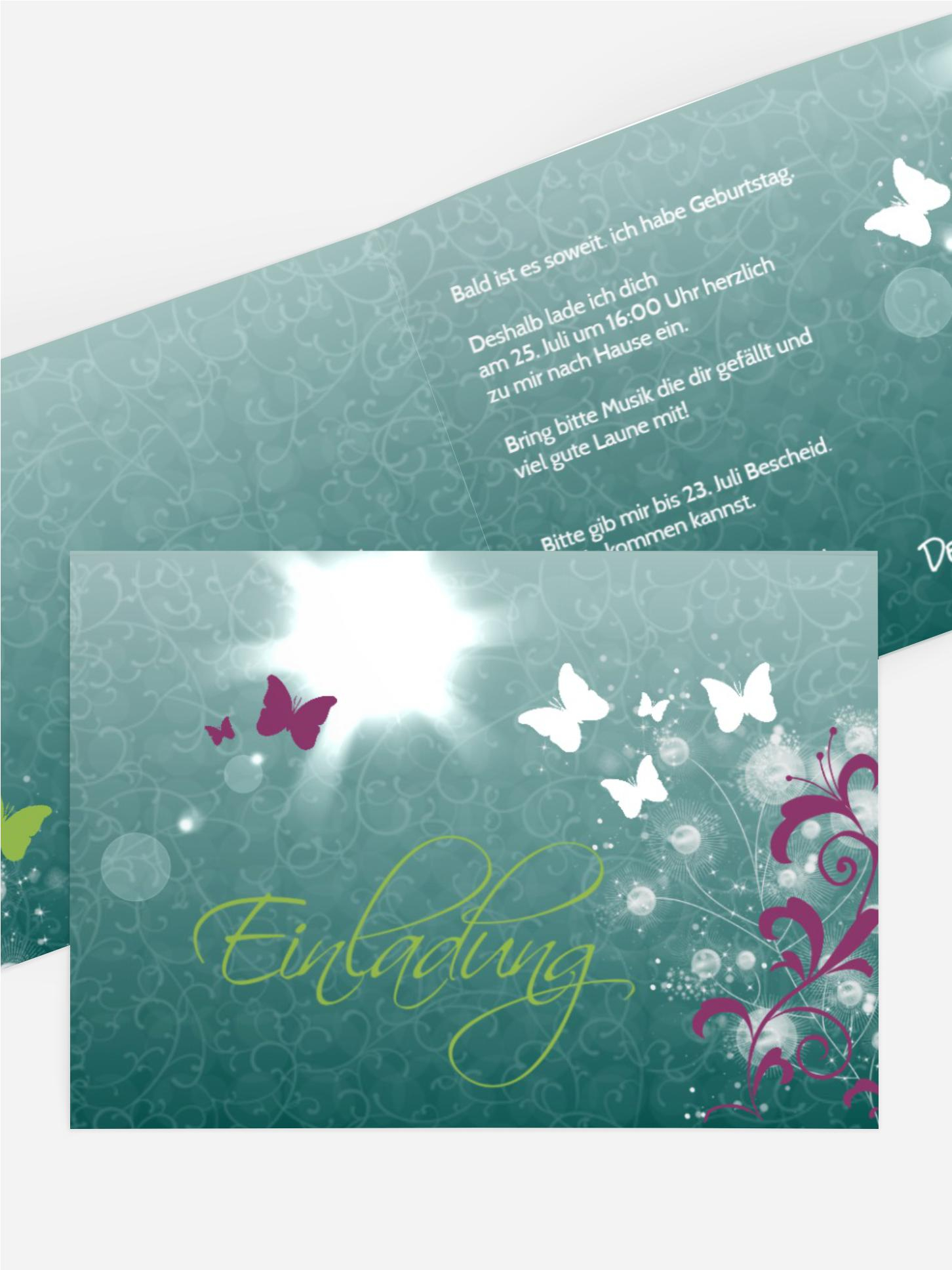 Einladungskarte zum Geburtstag beautiful