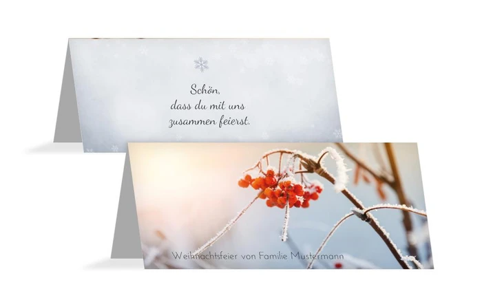 Weihnachtstischkarte Reif