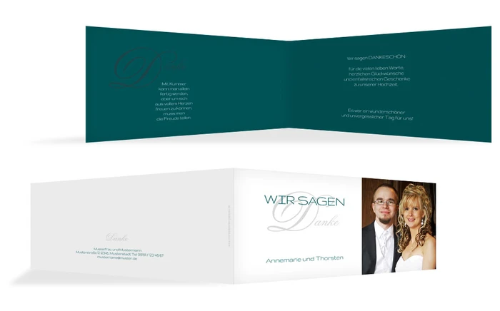 Hochzeit Dankeskarte Sag ja