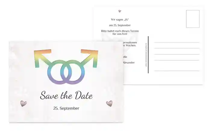 Save the Date Im Zeichen der Liebe - Männer